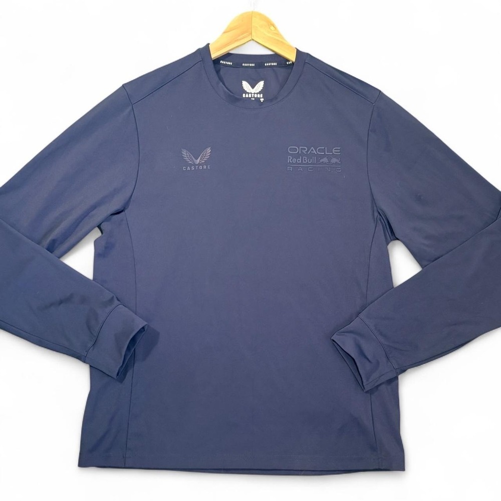 Castore Oracle Red Bull Racing Long Sleeve Shirt Navy Women's Size 8